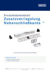 Zusatzverriegelung Nebenschließkante  * Produktdatenblatt DE