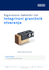 Integrirani graničnik otvaranja Sigurnosno-tehnički list HR