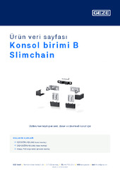 Konsol birimi B Slimchain Ürün veri sayfası TR