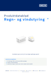 Regn- og vindstyring  * Produktdatablad DA