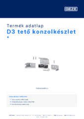 D3 tető konzolkészlet  * Termék adatlap HU