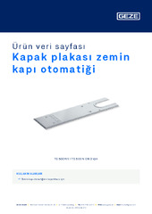 Kapak plakası zemin kapı otomatiği Ürün veri sayfası TR