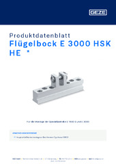 Flügelbock E 3000 HSK HE  * Produktdatenblatt DE