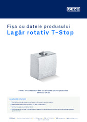 Lagăr rotativ T-Stop Fișa cu datele produsului RO