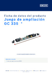 Juego de ampliación GC 335  * Ficha de datos del producto ES