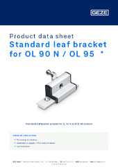 Standard leaf bracket for OL 90 N / OL 95  * Product data sheet EN