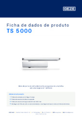 TS 5000 Ficha de dados de produto PT