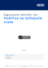 Vodilica za njihajuća vrata Sigurnosno-tehnički list HR