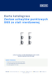 Zestaw uchwytów punktowych GGS ze stali nierdzewnej Karta katalogowa PL