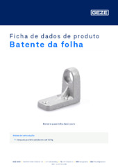 Batente da folha Ficha de dados de produto PT