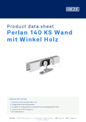 Perlan 140 KS Wand mit Winkel Holz Product data sheet EN