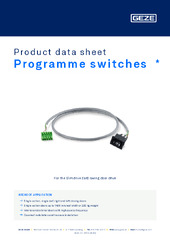Programme switches  * Product data sheet EN