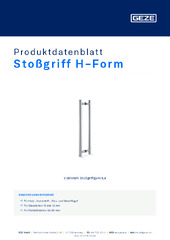 Stoßgriff H-Form Produktdatenblatt DE