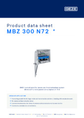 MBZ 300 N72  * Product data sheet EN