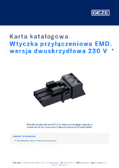 Wtyczka przyłączeniowa EMD, wersja dwuskrzydłowa 230 V  * Karta katalogowa PL