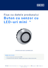 Buton cu senzor cu LED-uri mini  * Fișa cu datele produsului RO