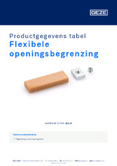 Flexibele openingsbegrenzing Productgegevens tabel NL