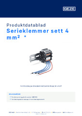 Serieklemmer sett 4 mm²  * Produktdatablad NB