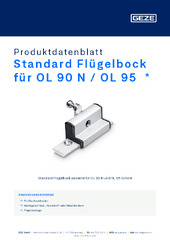 Standard Flügelbock für OL 90 N / OL 95  * Produktdatenblatt DE