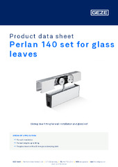 Perlan 140 set for glass leaves Product data sheet EN