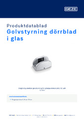 Golvstyrning dörrblad i glas Produktdatablad SV