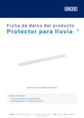 Protector para lluvia  * Ficha de datos del producto ES