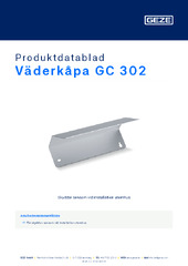 Väderkåpa GC 302 Produktdatablad SV