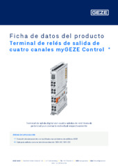 Terminal de relés de salida de cuatro canales myGEZE Control  * Ficha de datos del producto ES