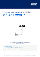 GC 402 WVS  * Sigurnosno-tehnički list HR