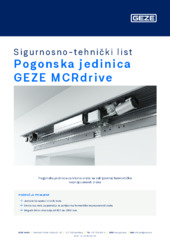 Pogonska jedinica GEZE MCRdrive Sigurnosno-tehnički list HR