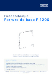 Ferrure de base F 1200 Fiche technique FR