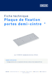 Plaque de fixation portes demi-cintre  * Fiche technique FR