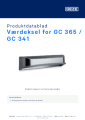 Værdeksel for GC 365 / GC 341 Produktdatablad NB