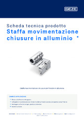 Staffa movimentazione chiusure in alluminio  * Scheda tecnica prodotto IT