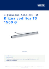 Klizna vodilica TS 1500 G Sigurnosno-tehnički list HR