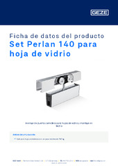 Set Perlan 140 para hoja de vidrio Ficha de datos del producto ES
