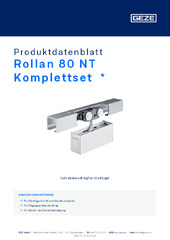 Rollan 80 NT Komplettset  * Produktdatenblatt DE