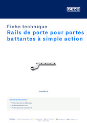 Rails de porte pour portes battantes à simple action Fiche technique FR