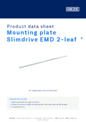 Mounting plate Slimdrive EMD 2-leaf  * Product data sheet EN