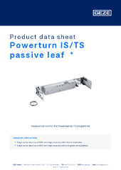 Powerturn IS/TS passive leaf  * Product data sheet EN