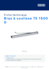 Bras à coulisse TS 1500 G Fiche technique FR