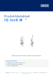 IQ lock M  * Produktdatablad SV