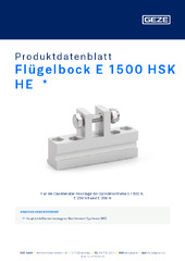 Flügelbock E 1500 HSK HE  * Produktdatenblatt DE