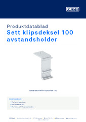 Sett klipsdeksel 100 avstandsholder Produktdatablad NB