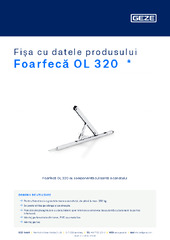 Foarfecă OL 320  * Fișa cu datele produsului RO
