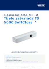 Tijelo zatvarača TS 5000 SoftClose  * Sigurnosno-tehnički list HR