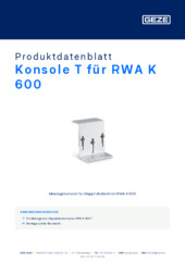 Konsole T für RWA K 600 Produktdatenblatt DE