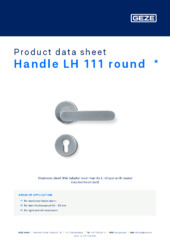 Handle LH 111 round  * Product data sheet EN