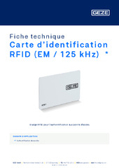 Carte d’identification RFID (EM / 125 kHz)  * Fiche technique FR