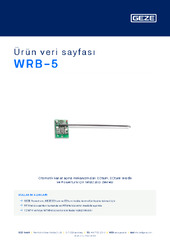 WRB-5 Ürün veri sayfası TR